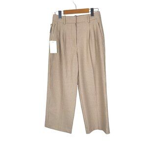 NWT Aritzia Wilfred Cropped Effortless Crop Pant Houndstooth Size 4